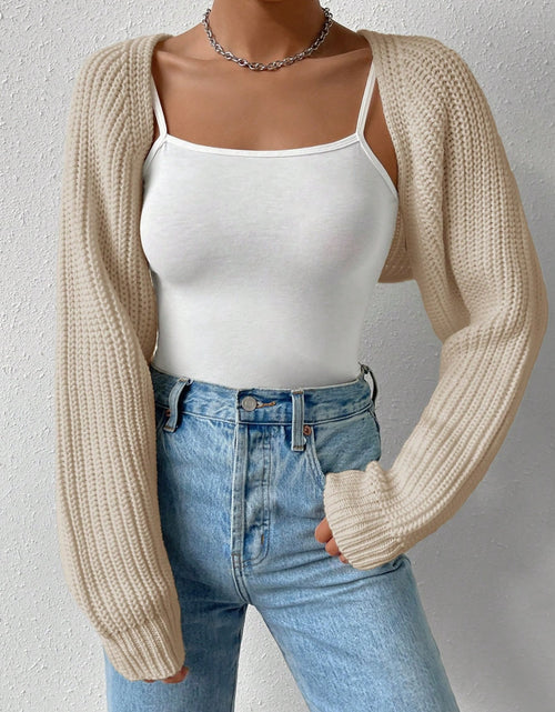 Load image into Gallery viewer, Honey Open Front Long Sleeve Cropped Cardigan
