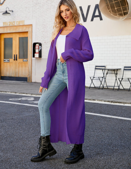 Load image into Gallery viewer, Full Size Collared Open Front Duster Cardigan
