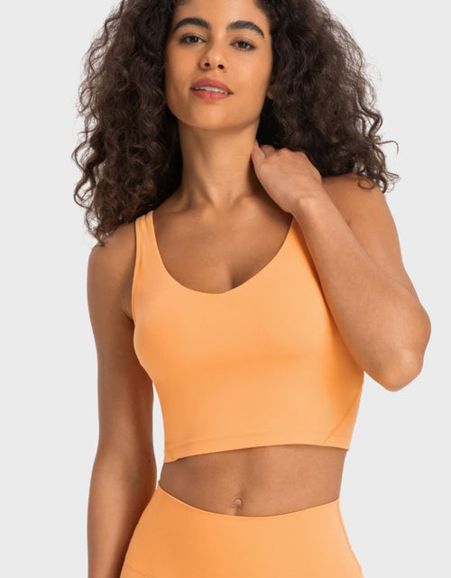 Load image into Gallery viewer, Millennia Deep V-Neck Crop Sports Bra
