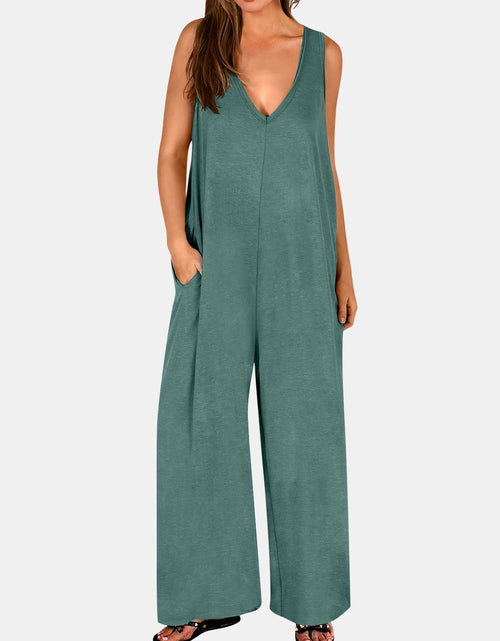Load image into Gallery viewer, Full Size V-Neck Wide Strap Jumpsuit
