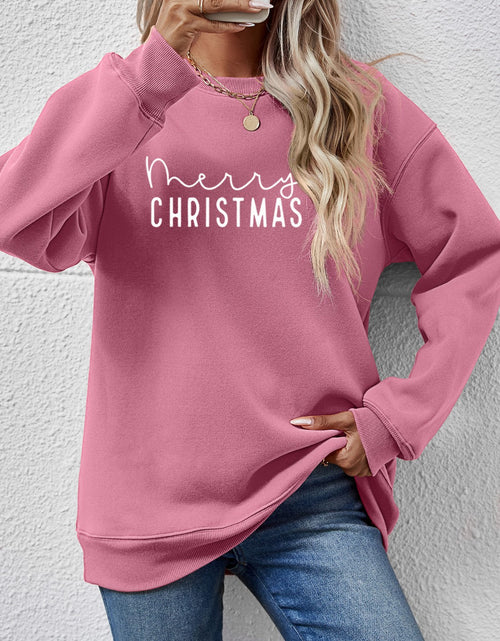 Load image into Gallery viewer, MERRY CHRISTMAS Dropped Shoulder Sweatshirt
