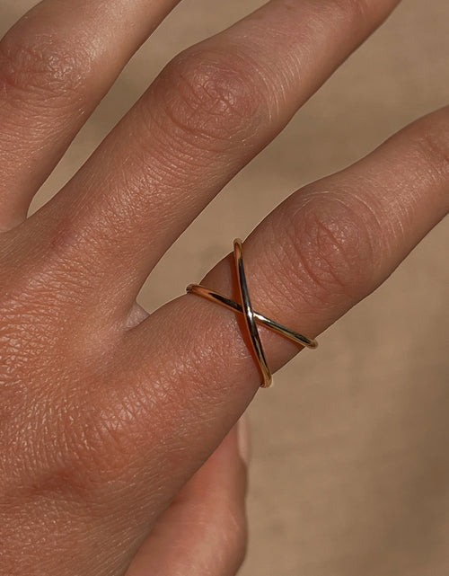 Load image into Gallery viewer, Cross Me Ring by Toasted Jewelry
