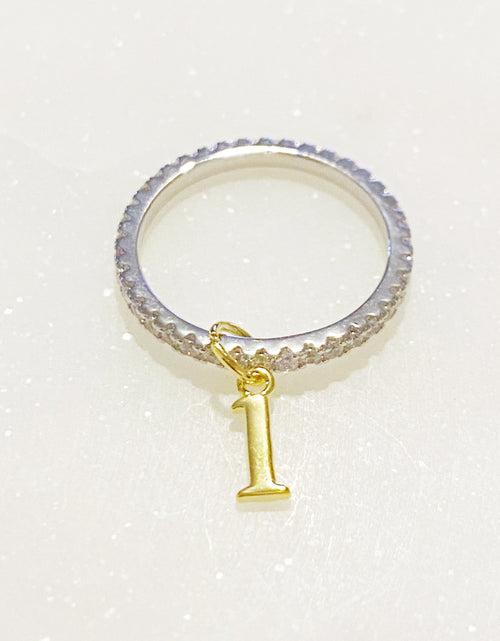 Load image into Gallery viewer, Dangle Initial Ring by Ellisonyoung.com
