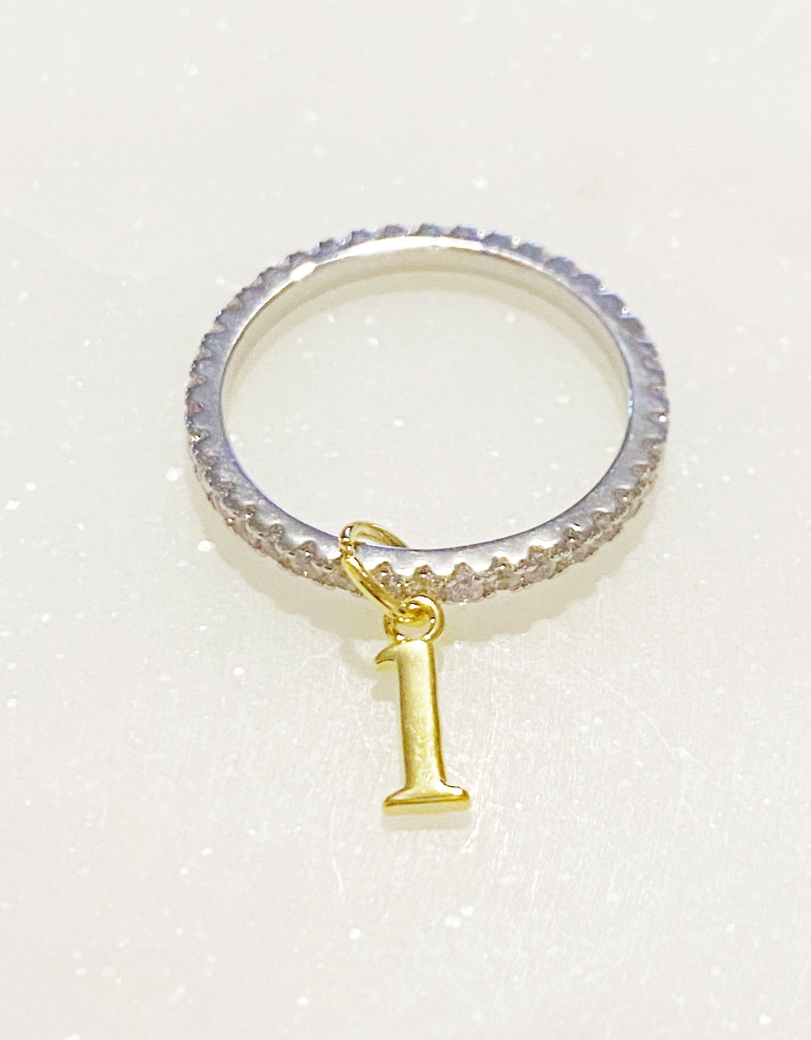 Dangle Initial Ring by Ellisonyoung.com