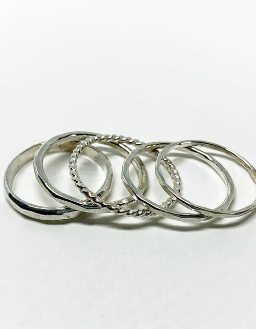 Load image into Gallery viewer, Bridal Stacking Ring Set by Jennifer Cervelli Jewelry
