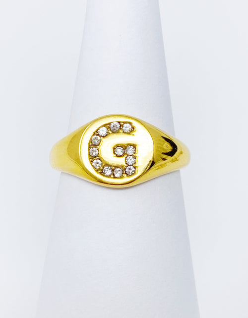 Load image into Gallery viewer, Shine Me Initial Ring by Ellisonyoung.com
