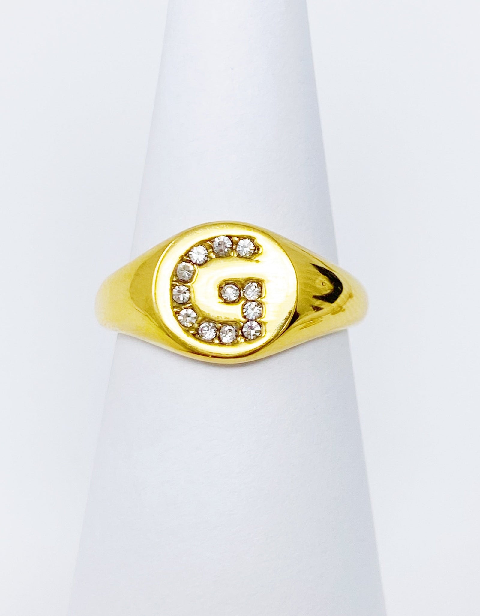 Shine Me Initial Ring by Ellisonyoung.com