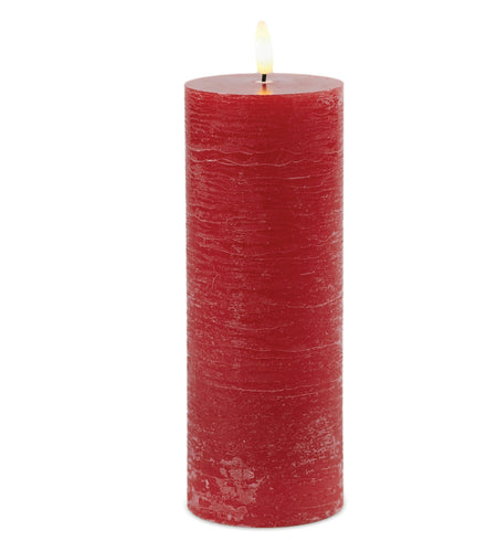 FIA Wick Red Pillar Candle (Set of 2)