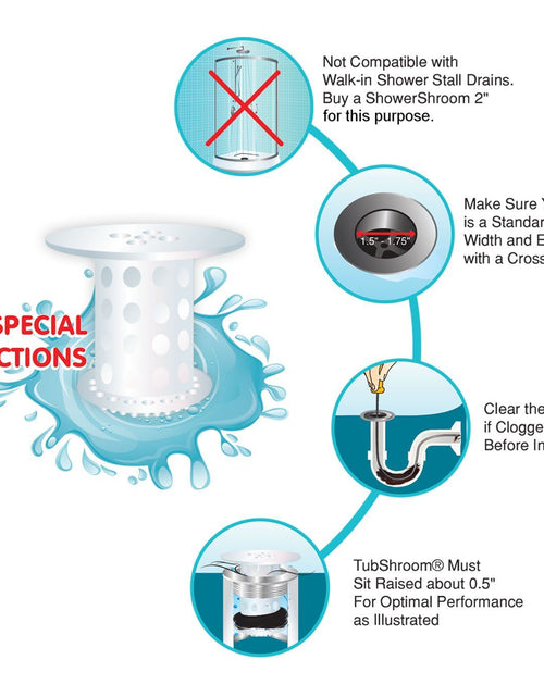 Load image into Gallery viewer, TubShroom (Clear) The Hair Catcher That Prevents Clogged Tub Drains by TubShroom.com
