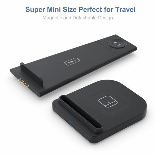 Load image into Gallery viewer, 3-in-1 Fast Wireless Charging Stand for Phones, Apple Watch &amp; AirPods by Infinite Basics
