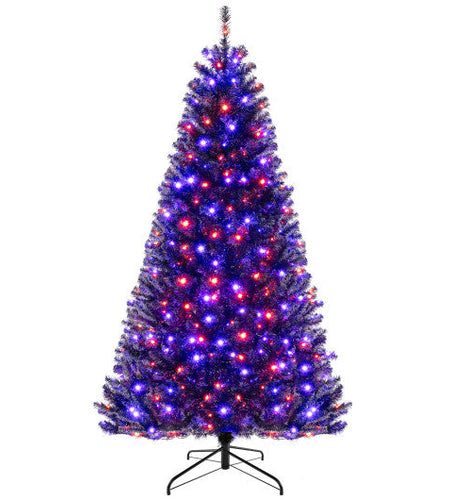 6/7/8 Feet Artificial Christmas Tree with 6 Lighting Modes and Spooky Sounds-8 ft