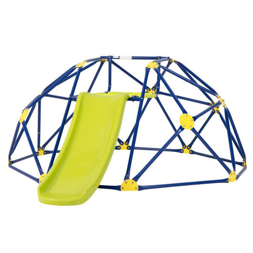 Load image into Gallery viewer, Kids Climbing Dome with Slide and Fabric Cushion for Garden Yard-Blue
