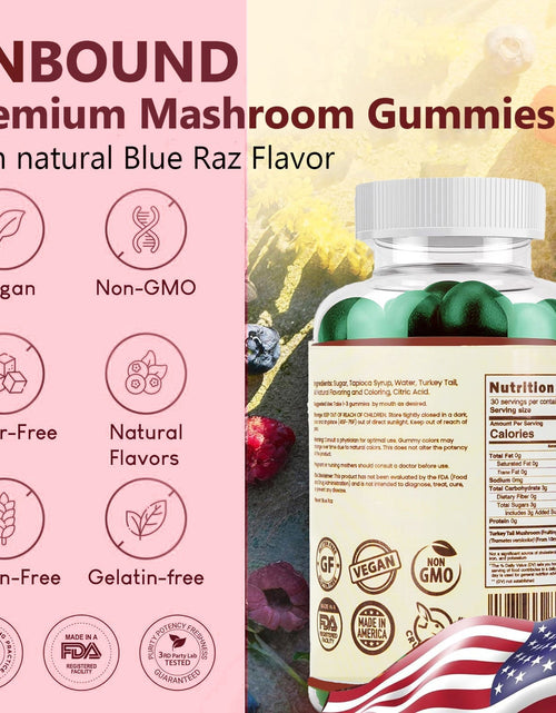 Load image into Gallery viewer, Unbound Turkey Tail Mushroom Gummies by Live Unbound
