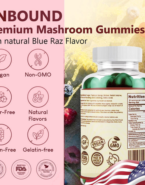 Load image into Gallery viewer, Unbound Reishi Mane Mushroom Gummies by Live Unbound
