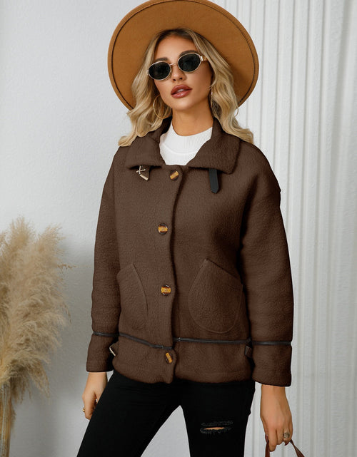 Load image into Gallery viewer, Pocketed Button Down Collared Neck Jacket
