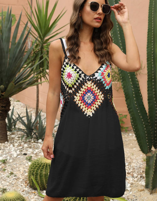 Load image into Gallery viewer, Openwork Sleeveless Embroidery Dress
