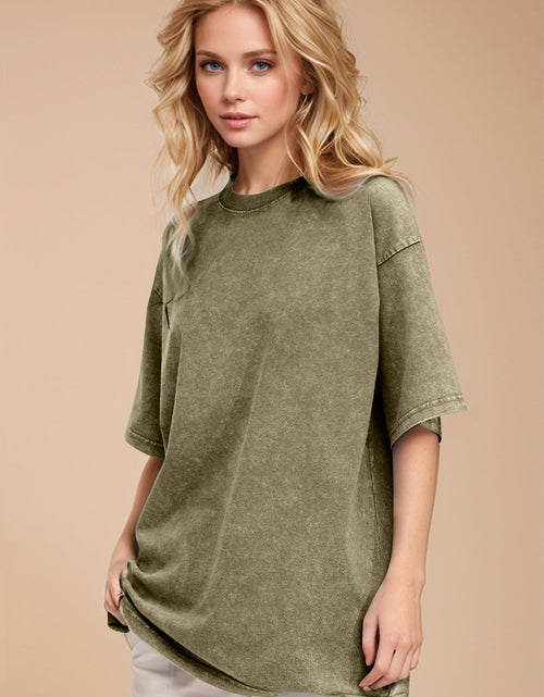 Load image into Gallery viewer, Basic Bae Round Neck Half Sleeve T-Shirt
