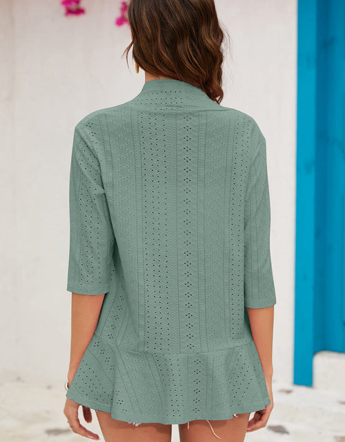 Load image into Gallery viewer, Eyelet Open Front Cardigan
