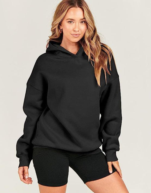 Load image into Gallery viewer, Dropped Shoulder Long Sleeve Hoodie

