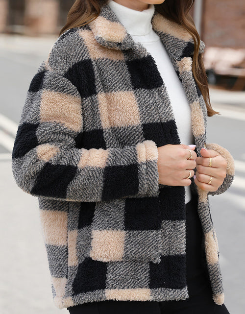 Load image into Gallery viewer, Button Up Drop Shoulder Fuzzy Jacket
