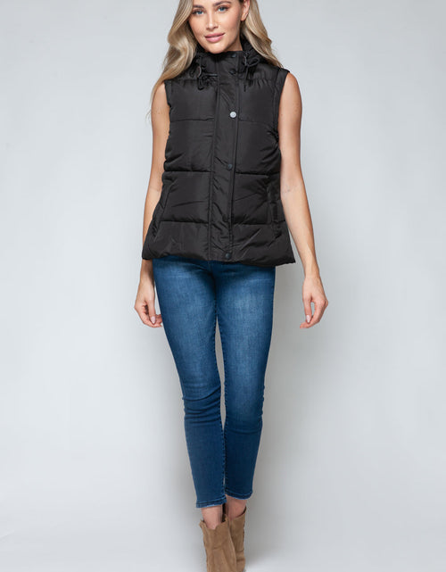 Load image into Gallery viewer, Snobbish Snap and Zip Closure Hooded Vest
