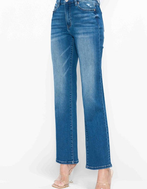 Load image into Gallery viewer, bytos Full Size Cat's Whiskers High Rise Straight Jeans
