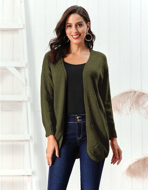 Load image into Gallery viewer, Open Front Long Sleeve Cardigan
