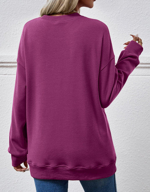Load image into Gallery viewer, Dropped Shoulder Sweatshirt with Pockets
