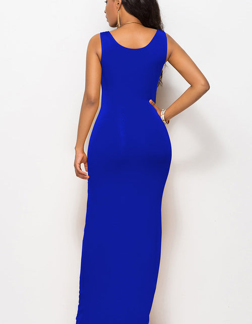 Load image into Gallery viewer, Scoop Neck Wide Strap Maxi Dress
