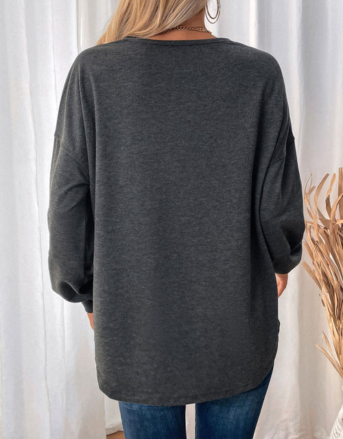 Load image into Gallery viewer, Perfee Pocketed Round Neck Long Sleeve Sweatshirt
