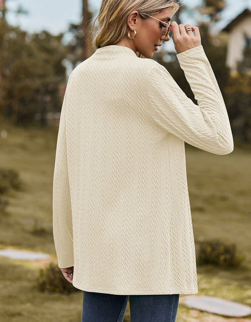 Load image into Gallery viewer, Textured Open Front Long Sleeve Cardigan
