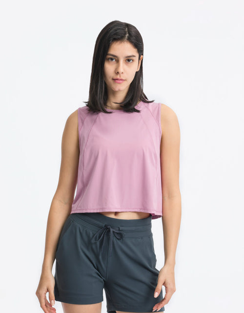 Load image into Gallery viewer, Millennia Round Neck Cropped Active Tank
