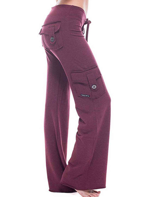 Load image into Gallery viewer, Mid Waist Pants with Pockets
