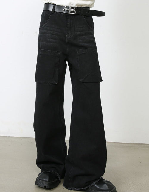 Load image into Gallery viewer, Men's Wide Leg Jeans with Pockets
