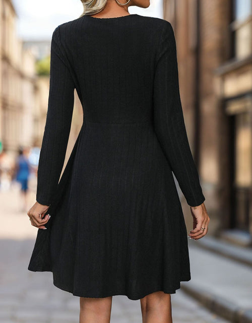 Load image into Gallery viewer, Perfee Cutout Long Sleeve Knee Length Dress
