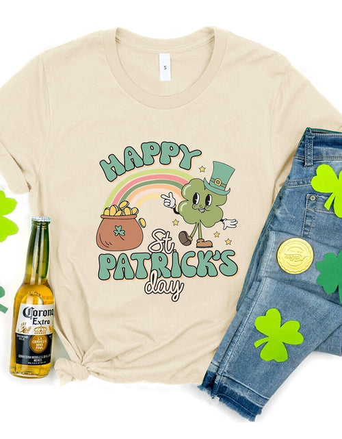 Load image into Gallery viewer, HAPPY ST PATRICK'S DAY Round Neck T-Shirt
