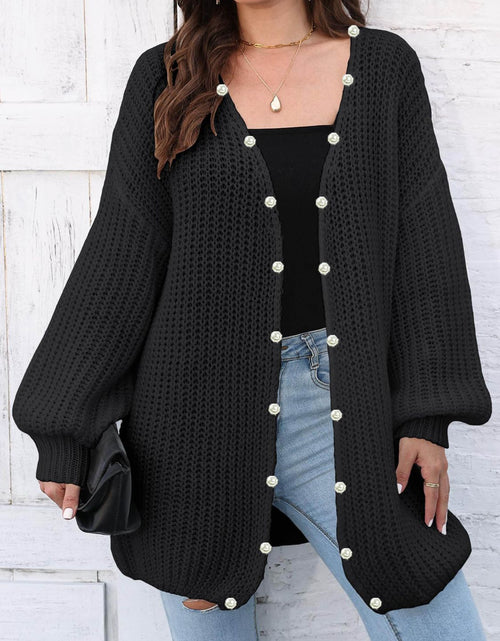 Load image into Gallery viewer, Open Front Long Sleeve Cardigan
