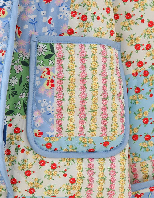 Load image into Gallery viewer, Printed Patchwork Open Front Cardigan with Pockets
