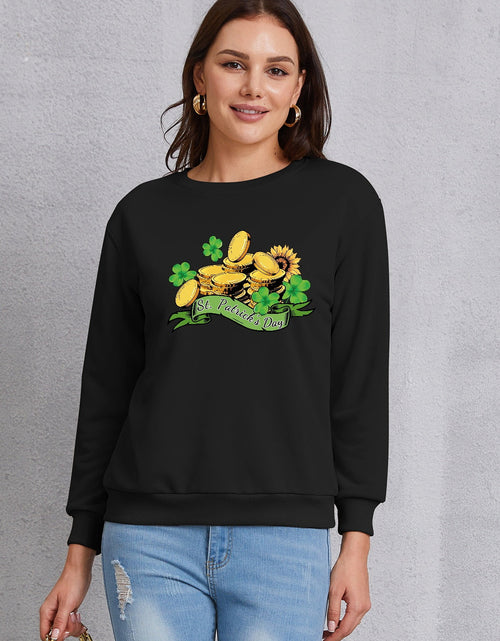 Load image into Gallery viewer, ST. PATRICK'S DAY Graphic Round Neck Sweatshirt
