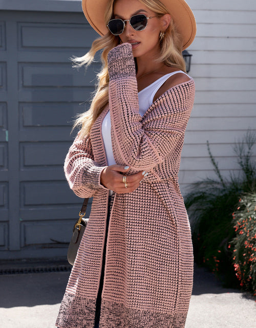 Load image into Gallery viewer, Woven Right Heathered Open Front Longline Cardigan
