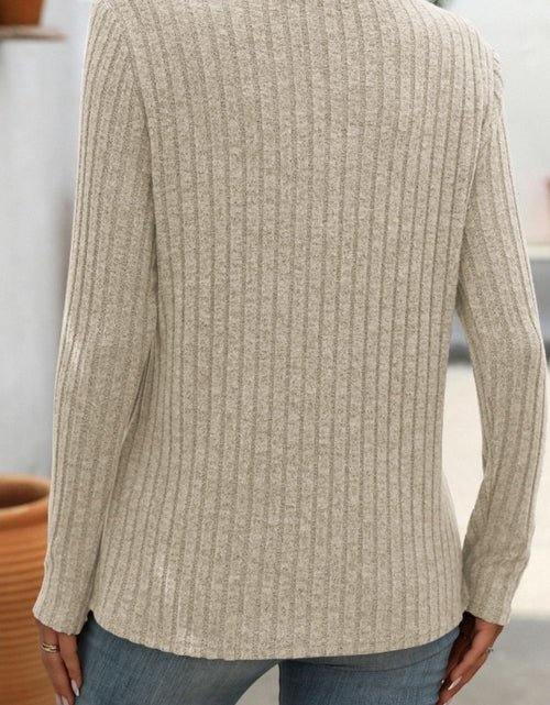 Load image into Gallery viewer, Mandy Ribbed V-Neck Long Sleeve T-Shirt
