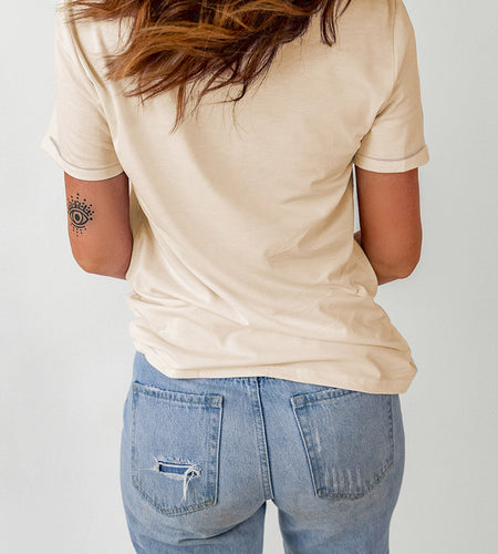 Letter Graphic Round Neck T-Shirt