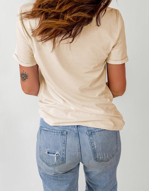 Load image into Gallery viewer, Letter Graphic Round Neck T-Shirt
