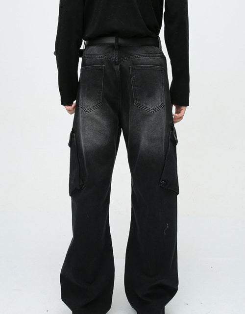 Load image into Gallery viewer, Baggy Jeans with Cargo Pockets
