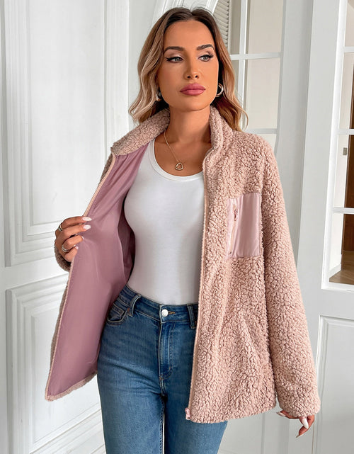 Load image into Gallery viewer, Ivy Lane Zip Up Long Sleeve Fuzzy Jacket

