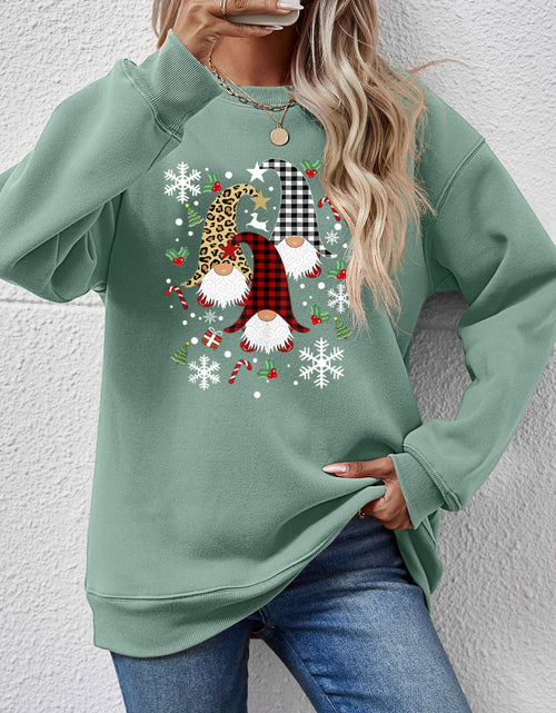 Load image into Gallery viewer, Faceless Gnomes Graphic Drop Shoulder Sweatshirt
