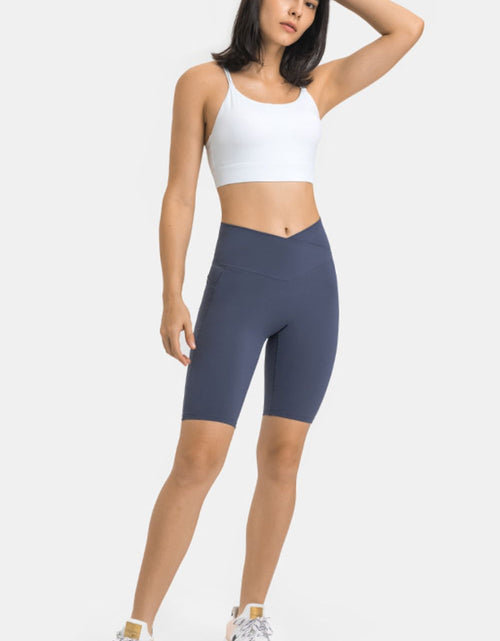 Load image into Gallery viewer, Millennia High Waist Biker Shorts with Pockets
