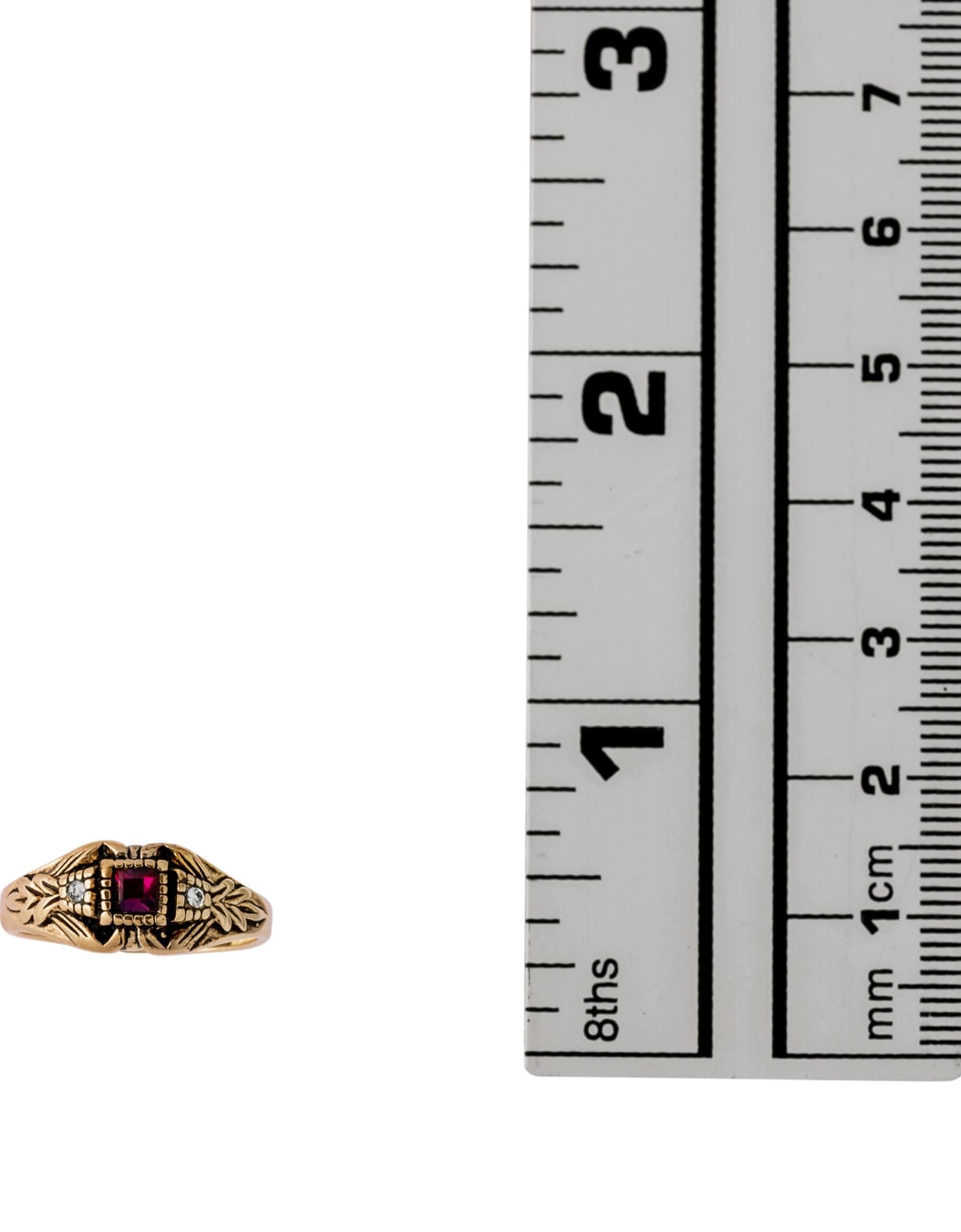 Vintage 1980's Ring Austrian Crystal 18k Antique YellwoWhite Gold Electroplated Made in the USA by PVD Vintage Jewelry