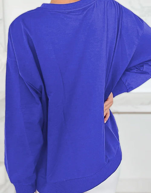 Load image into Gallery viewer, Round Neck Long Sleeve Sweatshirt
