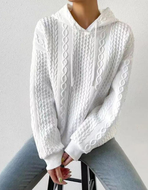 Load image into Gallery viewer, Drawstring Drop Shoulder Long Sleeve Hoodie

